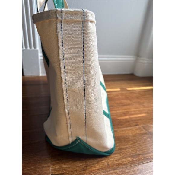 Vtg‎ LL Bean Boat Tote Canvas Crinkle Heritage 80s Made in USA 23 X 12 - Picture 9 of 11